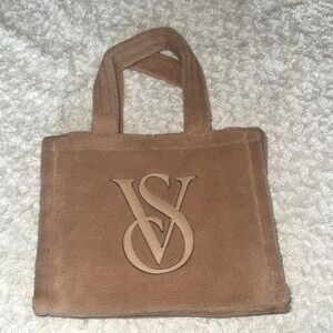 Victoria Secret Beige Fleece Tote Bag